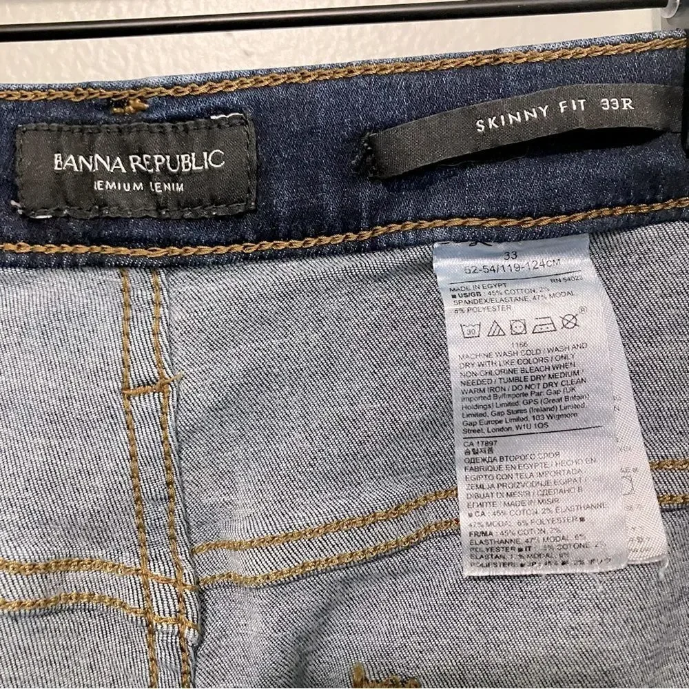 Banana Republic Jeans Skinny Fit Luxe Sculpt Women’s Size 33R - Picture 5 of 7